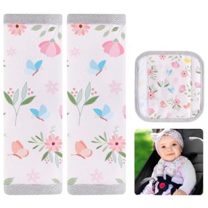 MHJY Car Seat Belt Pads 2Pcs Baby Seatbelt Strap Cover Kids Stroller Strap Covers Universal Harness Pads Shoulder Pads for Newborns Infants