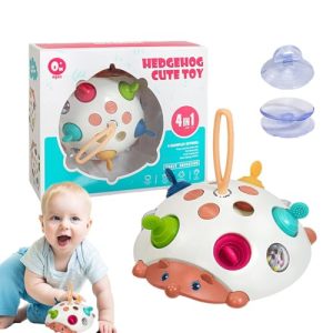 Dybnuhoc Hedgehog Educational Toys | Hedgehog Educational Sensory Toy Kid's - Preschool Learning Toy Bright Color Early Education Toy Silicone Foam Built-In Rattle Ball