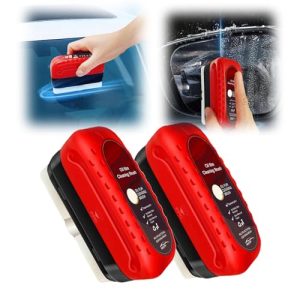 Automotive Oil Film Cleaning Brush - Versatile Glass Cleaning Board with Reusable Foam Sprayer for Windshield and Car Glass Oil Film Removal (2 x Cleaning Brushes)