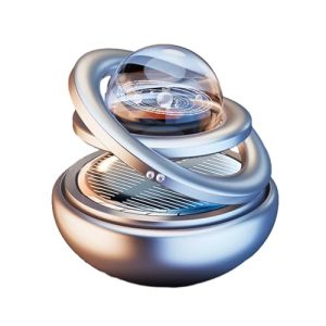 1PC Solar Rotating Car Aromatherapy Ornaments Galaxy Series Car Diffuser Dashboard Ornaments Solar Car Air Freshener Auto Spin Car Air Purifier for Car Vehicle Home Office Women Men Gift (alloy)