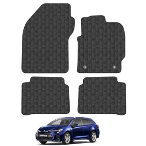 Car Mats for Suzuki Swace (2021-Onwards) Car Floor Mats Premium Rubber Tailored Fit Set Accessory Black Custom Fitted 4 Pieces with Clips - Anti-Slip Backing