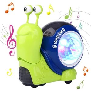 Crawling Snail Baby Toys Light Up Toys Crawling Crab Toy Baby Sensory Toys Interactive Toys Sensory Toys With Automatically Avoid Obstacles Function Musical Toys For Boys Girls Baby