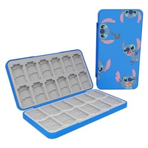 PERFECTSIGHT for Nintendo Switch Game Card Case with 24 Game Holder Slots and 24 SD Micro Card Slots for Switch/Lite/OLED