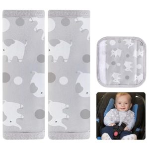 MHJY Car Seat Belt Pads 2Pcs Baby Seatbelt Strap Cover Kids Stroller Strap Covers Universal Harness Pads Shoulder Pads for Newborns Infants