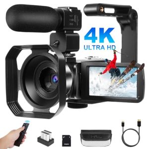 SOPPY Camcorder 4K Digital Video Camera 48MP 60FPS with WiFi IR Night Vision