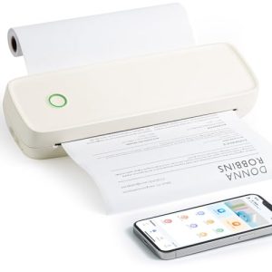 Kalopsia Portable Thermal Printer A4: 203DPI Wireless Bluetooth Printer for Phone & Laptop Inkless Mobile Printer Support A4/4/3/2 Thermal Printer Small Printers for Home Office School