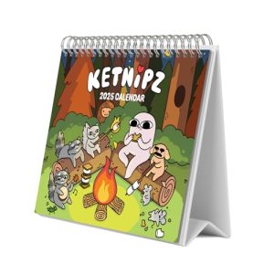 Grupo Erik Desk Calendar 2025 - Ketnipz | 8 x 7 inches - 20 x 17 cm | 12 Month Desk Planner