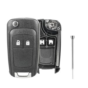 2 Buttons Flip Car Remote Control Key Fob Case Replacement For OPEL VAUXHALL Astra J Insignia Meriva Zafira B Car Key Shell Uncut 101 Blade with Pin Removal Tools