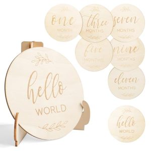 7 PCS Wooden Baby Milestone Cards