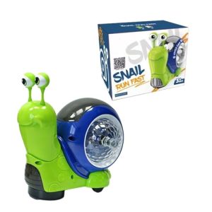 Demsyeq Crawling Snail Baby Toy Crawling Light Up Musical Snail Toy Electric Crawling Snail Crawling Disco Snail Crawling Snail Toy Early Learning Educational Toys For Kids Green Snail