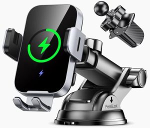 ISEYOU Car Phone Holder Wireless Charger Auto Clamping