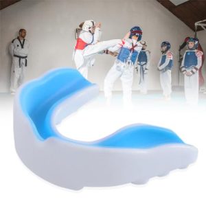 Fiorky Bite Mouth Guard/Gum Shield –Teeth Protection Mouth Protector Double Colored Kids Boxing Gum Shield with Storage Case for Boxing MMA Kickboxing Muay Thai and All Contact Sports