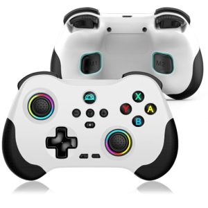 arVin Wireless Controller for Switch/PS3/PS4/Android/iOS/PC Gamepad with Hall Linear Trigger & Rocker/RGB Light/Turbo/Back Key