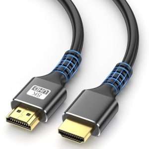 looyotul 8k Hdmi Cable 0.5m Ultra High Speed HDMI 2.1 Cable 4K@120Hz 8K@60Hz 48gbps Gold Plated Connector 3D eARC Ethernet HDMI Cord for HDTV Monitor Laptop Roku TV Xbox PS4/PS5(Black)