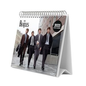 Grupo Erik The Beatles Desk Calendar 2025 | 8 x 7 inches - 20 x 17 cm | 12 Month Desk Planner