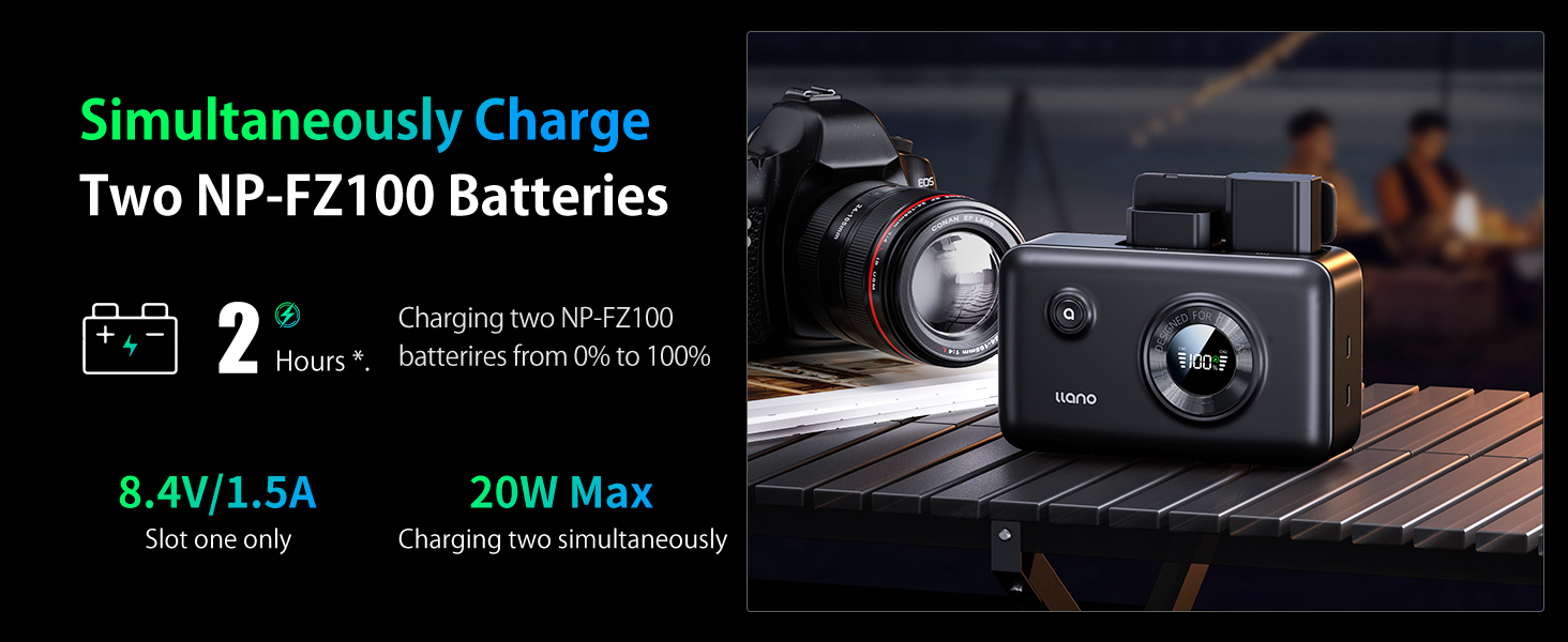 Simultaneously Charge Two NP-FZ100 Batteries