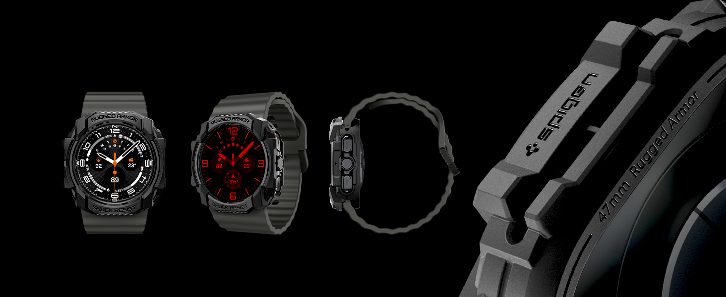 Galaxy Watch Ultra 47mm Rugged Armor Matte Black B0D5JRJCVX