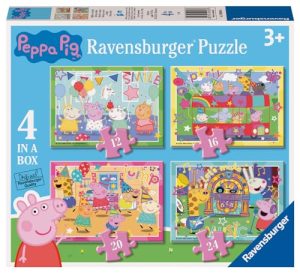 Ravensburger 12004016 Peppa Pig Toys for 3 Year Olds-4 in a Box Jigsaw Puzzles-12