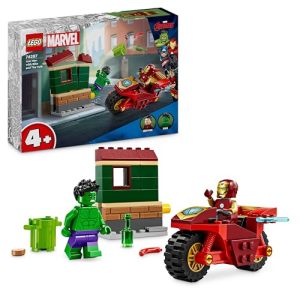 LEGO Marvel Iron Man with Bike and The Hulk