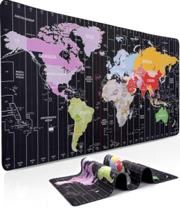 Large World Map Mouse Mat - 90*40cm XXL Gaming Mouse Pad