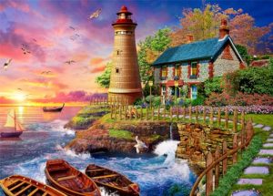 Lighthouse Jigsaw Puzzles for Adults 1000 Jigsaws Beautiful Sunset 1000 Piece Jigsaw Puzzles for Adults