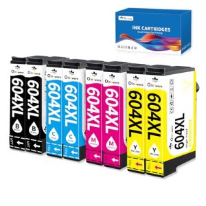 OINKWERE 8-Pack 604XL Ink Cartridges Replacement for Epson 604 Ink Cartridges Multipack for Expression Home XP-2200 XP-2205 XP-3200 XP-3205 XP-4200 XP-4205 WorkForce WF-2910 WF-2930 WF-2935 WF-295