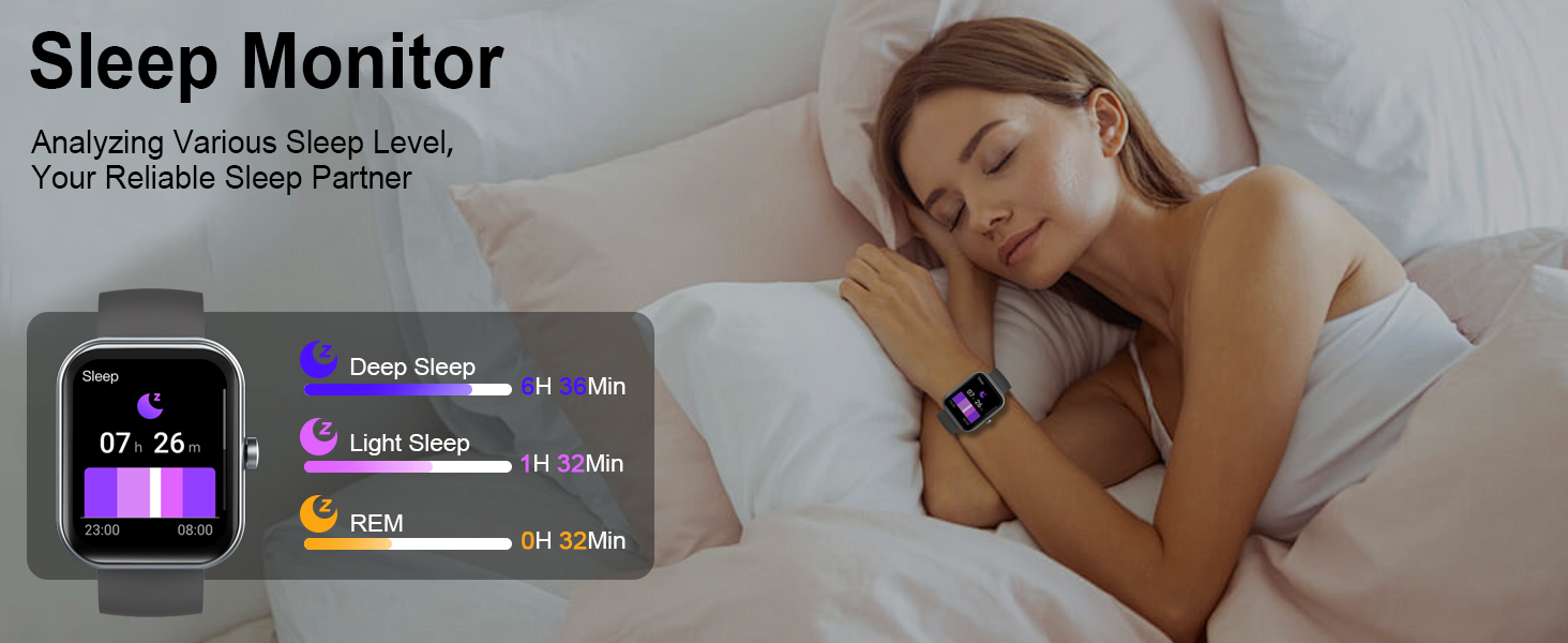 Coucur Smart Watch for Men Women Fitness