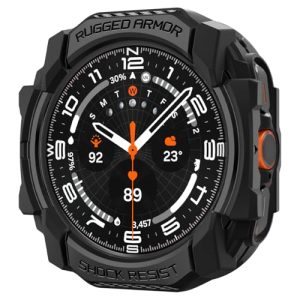 Spigen Rugged Armor Case Compatible with Samsung Galaxy Watch Ultra 47mm (2024) - Matte Black