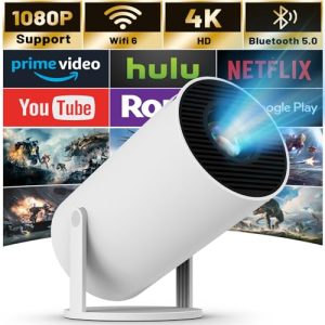Mini Projector with WIFI 6 and Bluetooth