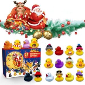 Rubber Duck Advent Calendar - 2024-24 Days Rubber Duck Advent Calendar 2024 For Kids | 24 Days Christmas Countdown Calendar | Christmas Countdown Advent Calendar Ornaments With Surprise Toys