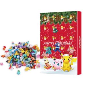 Christmas Advent Calendar 2024 for Kids | 24 Christmas Cute Character Anime Figures | Countdown Calendar with Surprise Cartoon Game Collectible Toys for Baby