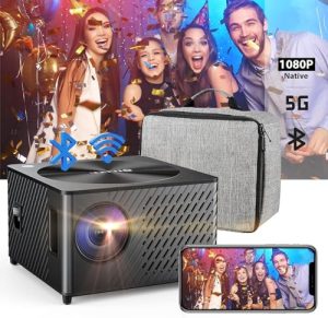 [Electric Keystone ±50° 8D/4P] OTOUCH Projector 4K 26000LM 5G WiFi Bluetooth Projector Native 1080P w/PPT/Phone Mirror/Dual HiFi Speakers/50% Zoom/500'' for PC TV Stick iOS/Android Switch 2024 New