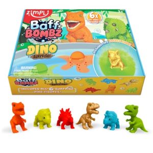 6 x Large 100g Dino Surprise Bath Bombs from Zimpli Kids