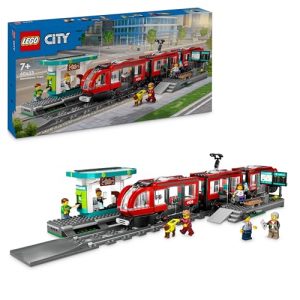 LEGO City Downtown Tram and Station Vehicle Building Toy Set for 7 Plus Year Old Kids