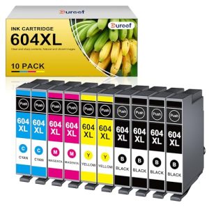 604XL Ink Cartridge Replacement for Epson 604 Ink Cartridges Multipack for Epson Expression Home XP-2200 XP-2205 XP-3200 XP-3205 XP-4200 XP-4205 Workforce WF-2910 WF-2930 (10 Pack)
