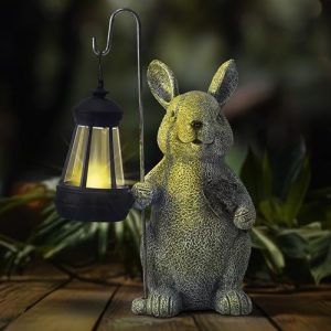 UrbanHaven Outdoor Solar Light Rabbit Bunny Lantern