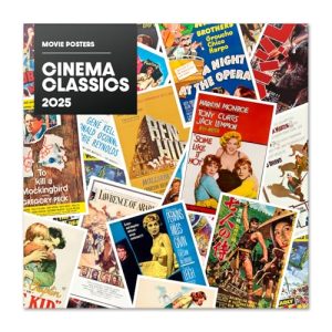 Grupo Erik Wall Calendar 2025 - Cinema Classics | 12" x 12" Square Calendar 2025