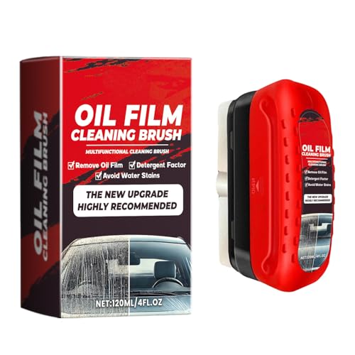 Automotive Oil Film Cleaning Brush,Glass Cleaning Board,Car Glass Oil Film Remover,Glass Cleaning Wipe Board for Windshield Improves Clarity and Visibility