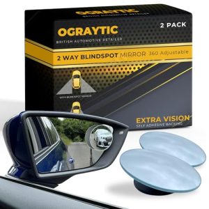 2 X Mini Blind Spot Convex Mirrors Towing Car Van Safety Wide Angle View Driving Instructo