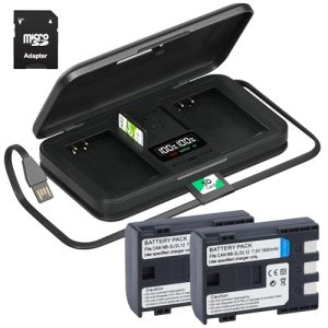 Palogreen NB-2L Battery And Charger With LCD Display For Canon Digital Rebel XT XTi PowerShot S80 S70 S60 S50 S45 S40 S30 G9 G7 VIXIA HF EOS 400D 350D