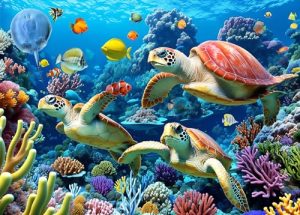 Puzzles 500 Pieces for Adults jigsaw puzzles for adults 500 Piece Puzzle Educational Games -Sea Turtle Puzzle Gifts.