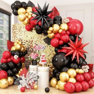 Red Black Balloon Arch Kit