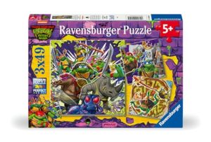 Ravensburger 12004012 Teenage Mutant Ninja Turtles TMNT Toys-3x 49 Piece Jigsaw Puzzles for Kids Age 5 Years Up