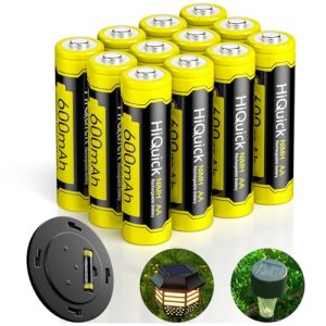 HiQuick Ni-MH AA Rechargeable Batteries Double A 1.2V True Capacity Solar Battery for Garden Solar Lights String Lights