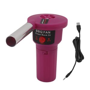 Topyond Fire Blower 5V Portable Handheld Electric BBQ Cooking Fan Blower with USB Cable Mini Charcoal Blower Rechargeable for Outdoor Camping Hiking Cook Picnic Barbecue