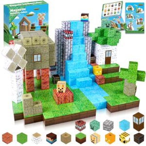 Magnetic Blocks-100PCS Magnetic Building Blocks Magnetic Tiles Stacking