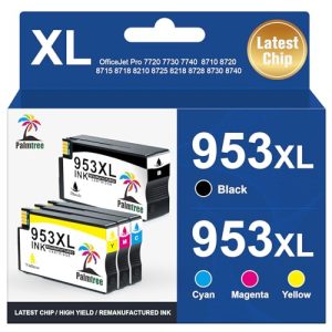 Palmtree 953XL 953 XL Remanufactured for HP 953xl Ink Cartridges Multipack for HP Officejet Pro 7720 Ink Cartridges 7740
