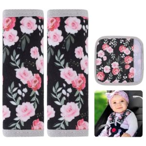 MHJY Car Seat Belt Pads 2Pcs Baby Seatbelt Strap Cover Kids Stroller Strap Covers Universal Harness Pads Shoulder Pads for Newborns Infants