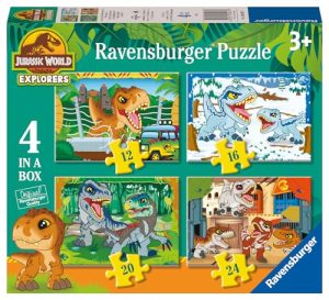 Ravensburger 12004027 Jurassic World Toys (Explorers) 4 in a Box Jigsaw Puzzles for Kids Age 3 Years Up-12