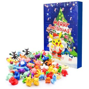 Christmas Advent Calendar 2024 for Kids | 24 Christmas Cute Character Anime Figures | Countdown Calendar with Surprise Cartoon Game Collectible Toys for Baby